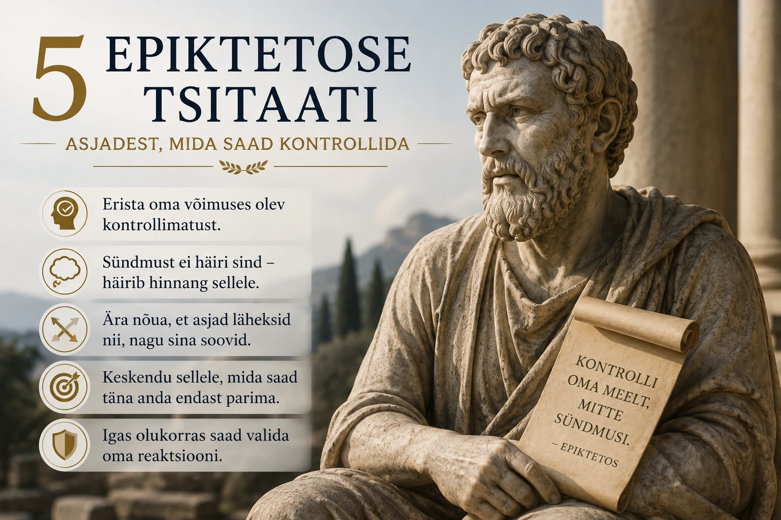 5 Epiktetose tsitaati asjades